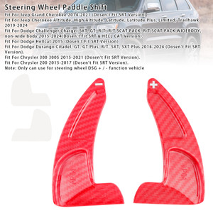 2014-2024 Jeep Grand Cherokee Cherokee Altitude Steering Wheel Paddle Shifter Extensions Carbon Fiber Red Look Generic