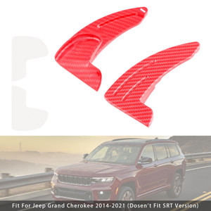 2014-2024 Jeep Grand Cherokee Cherokee Altitude Steering Wheel Paddle Shifter Extensions Carbon Fiber Red Look Generic