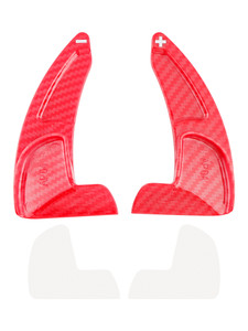 2014-2024 Dodge Challenger Charger Hellcat Durango Citadel Steering Wheel Paddle Shifter Extensions Carbon Fiber Red Look Generic