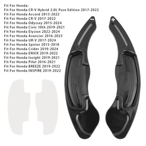 2014-2018 2022 Acura CDX MDX TLX RDX Steering Wheel Paddle Shifter Extensions Black Generic