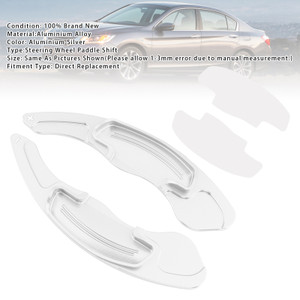 2013-2024 Honda CR-V Accord Civic Steering Wheel Paddle Shifter Extensions Aluminium Silver Generic