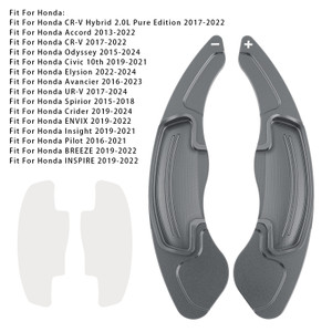 2013-2024 Honda CR-V Accord Civic Steering Wheel Paddle Shifter Extensions Aluminium Grey Generic