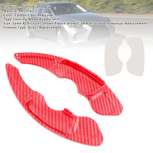 2013-up Lexus IS RC RCF NX Steering Wheel Paddle Shifter Extensions Carbon Fiber Red Look Generic
