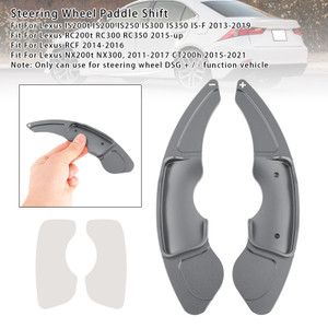 2013-up Lexus IS RC RCF NX Steering Wheel Paddle Shifter Extensions Aluminium Grey Generic
