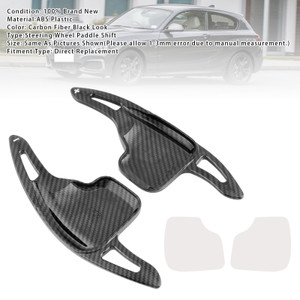 2012-2020 BMW 1-7 Series Steering Wheel Paddle Shifter Extensions Carbon Fiber Black Look Generic