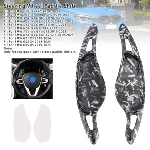 2018-2025 BMW X3-X7 Steering Wheel Paddle Shifter Extensions Black Forged Pattern Generic