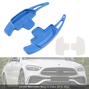 2015-2022 Mercedes-Benz C GLC E Steering Wheel Paddle Shifter Extensions Aluminium Blue Generic