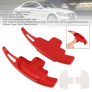 2015-2022 Mercedes-Benz C GLC E Steering Wheel Paddle Shifter Extensions Aluminium Red Generic