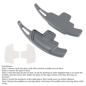2015-2022 Mercedes-Benz C GLC E Steering Wheel Paddle Shifter Extensions Aluminium Grey Generic