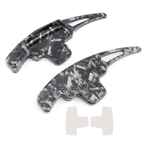 2011-2015 Mercedes-Benz GL GLK SL SLK Class Steering Wheel Paddle Shifter Extensions Black Forged Pattern Generic