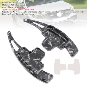 2011-2015 Mercedes-Benz GL GLK SL SLK Class Steering Wheel Paddle Shifter Extensions Black Forged Pattern Generic