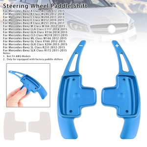2010-2017 Mercedes-Benz A B C E R M Class Steering Wheel Paddle Shifter Extensions Aluminium Blue Generic