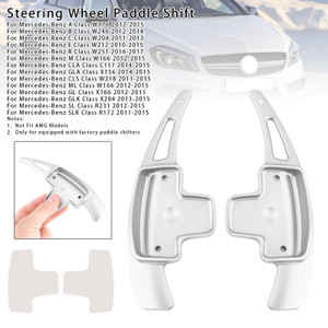 2010-2017 Mercedes-Benz A B C E R M Class Steering Wheel Paddle Shifter Extensions Aluminium Silver Generic