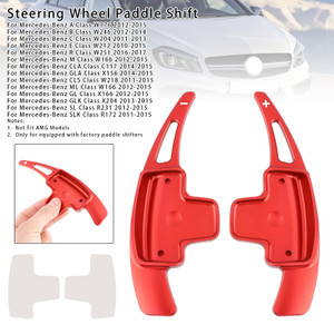2010-2017 Mercedes-Benz A B C E R M Class Steering Wheel Paddle Shifter Extensions Aluminium Red Generic