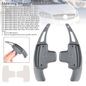 2011-2015 Mercedes-Benz GL GLK SL SLK Class Steering Wheel Paddle Shifter Extensions Aluminium Grey Generic