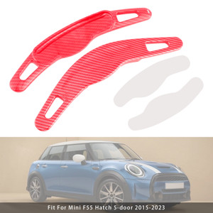 2015-2024 Mini Cooper F54 F55 F56 F57 F60 Steering Wheel Paddle Shifter Extension Carbon Fiber Red Look Generic