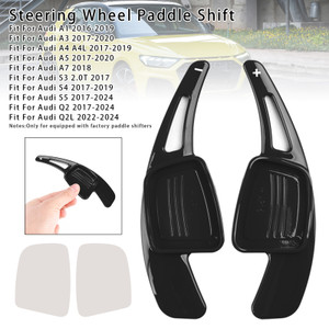 2016-2020 Audi A1 A3 A4 A5 A7 Steering Wheel Paddle Shifter Extension Black Generic