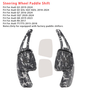 2016-2020 Audi A1 A3 A4 A5 A7 Steering Wheel Paddle Shifter Extension Black Forged Pattern Generic