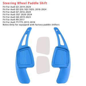 2016-2024 Audi Q2 Q2L Q3 Q5 Q7 SQ7 Q8 Steering Wheel Paddle Shifter Extension Aluminium Blue Generic