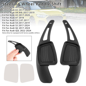 2016-2024 Audi Q2 Q2L Q3 Q5 Q7 SQ7 Q8 Steering Wheel Paddle Shifter Extension Aluminium Black Generic