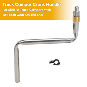 Truck Camper Crank Handle For Slide-in Truck Campers with 10-Tooth Gear On The End