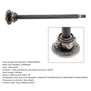MERCEDES BENZ Rear Right Drive Shaft Propshaft A9063503910 Generic