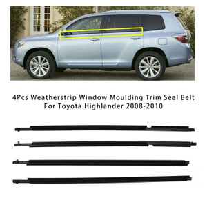 2008-2010 Toyota Highlander 4Pcs Door Belt Molding Moulding 75720-0E030 Generic