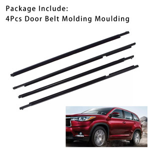 2008-2010 Toyota Highlander 4Pcs Door Belt Molding Moulding 75720-0E030 Generic