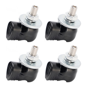 4x Custom SKULL License Plate Bolt Screw Black Plastic Motorcycle Chopper Bobber Black
