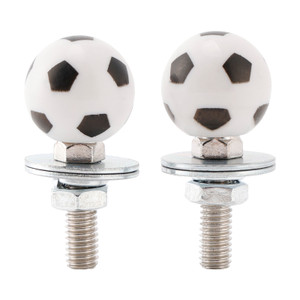 2x Custom SOCCER License Plate Bolt Screw Plastic Motorcycle Chopper Trike