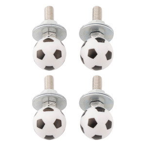 4x Custom SOCCER License Plate Bolt Screw Plastic Motorcycle Chopper Trike