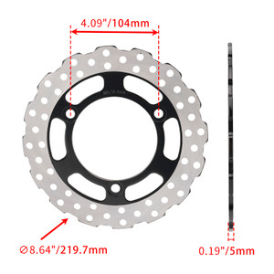 2008-2012 Kawasaki EX 250 Ninja Front&Rear Brake Disc Rotor 41080-0114-11H Generic