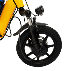  Yellow 3 Wheel Electric Motorized Folding Tricycle E-Bike 48V 350W 10.4AH