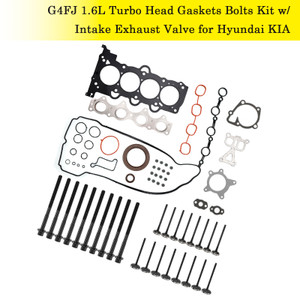2020-2023 Kia Seltos 1.6L GAS Naturally Aspirated G4FJ 1.6L Turbo Head Gaskets Bolts Kit w/ Intake Exhaust Valve 231102B710 Generic