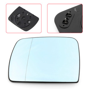 1998-2006 BMW X5 E53 SUV Heated Left Driver Side Wing Mirror Glass 51167039597 Blue Generic