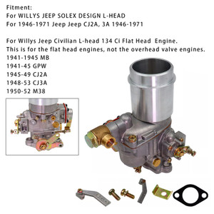 1946-1971 Jeep Jeep CJ2A, 3A Carburetor Carb 923806 Generic