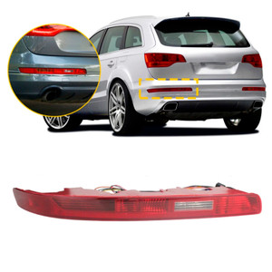 2007-2015 Audi Q7 US version Left Rear Bumper Reflector Tail Light Lamp Red Lens 4L0945095A Generic