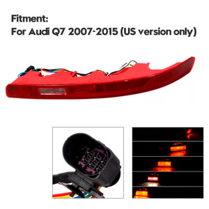 2007-2015 Audi Q7 US version Right Rear Bumper Reflector Tail Light Lamp Red Lens 4L0945095A Generic