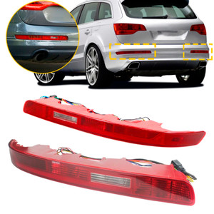 2007-2015 Audi Q7 US version Left+Right Rear Bumper Reflector Tail Light Lamp Red Lens 4L0945095A Generic