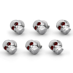 3PCs Skull License Plate Windshield Windscreen Bolts Screw, Silver