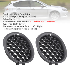 2008-2010 Subaru Impreza WRX Pair Fog Light Cover Grilles 57731FG200 Generic