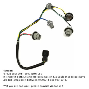 2011-2013 Kia Soul LH or RH Tail Lamp Harness NON-LED 92450-2K500 Generic
