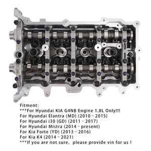 2010–2015 Hyundai Elantra (MD) G4NB Cylinder Head Assembly 22224-2E000 Generic