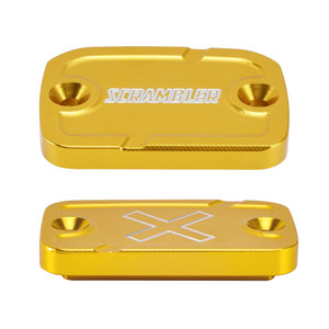 2015-2022 2023- Ducati Scrambler 800 CNC Front Brake and Clutch Fluid Tank Caps Gold Generic