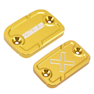 2018-2023 Ducati Scrambler 1100 CNC CNC Front Brake and Clutch Fluid Tank Caps Gold Generic