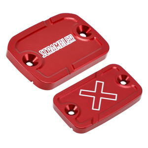 2018-2023 Ducati Scrambler 1100 CNC CNC Front Brake and Clutch Fluid Tank Caps Red Generic