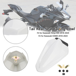 2018-2024 Kawasaki Ninja 400 Racing Tail Rear Seat Fairing Cowl White Generic