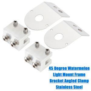 45 Degree Watermelon Light Mount Frame Bracket Angled Clamp Stainless Steel
