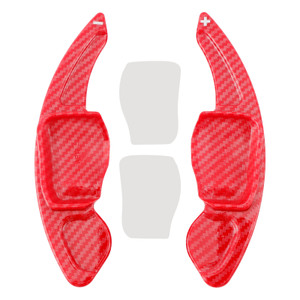 2009-2012 SEAT Leon Carbon Look Steering Wheel Paddle Shifter Extension Red Generic
