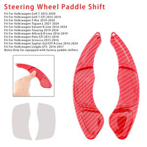 2016-2019 Volkswagen Alltrack R-Line Steering Wheel Paddle Shifter Extension Carbon Fiber Red Look Generic